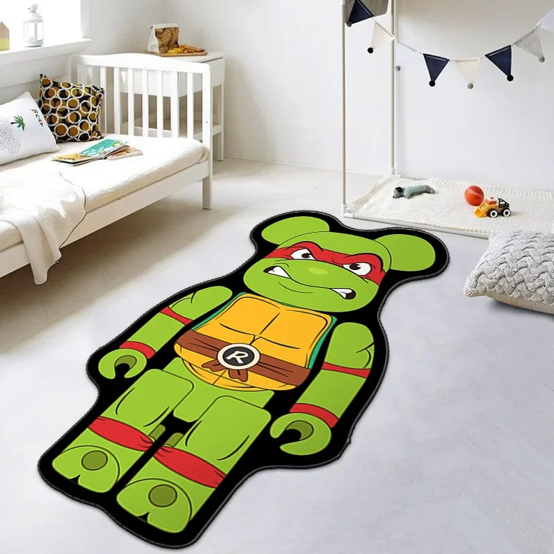 Anime Ninja turtle Cartoon dywanik nieregularny dywanik dekoracja do pokoju dziecięcego mata nocna antypoślizgowa mata podłogowa Cosplay wycieraczka