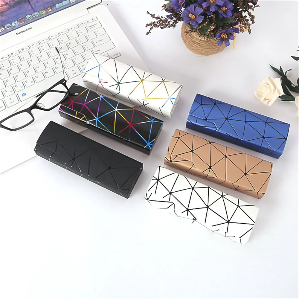 Glasses Storage Box Waterproof Durable Glasses Box Glasses And Accessories Glasses Case Magnetic Inner Buckle Pu Leather Fabric