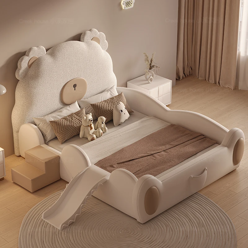 

Креативная детская кровать Little Bear, современный милый мультяшный дизайн, двуспальная кровать, интерьерная удобная мебель camas matrimoniales