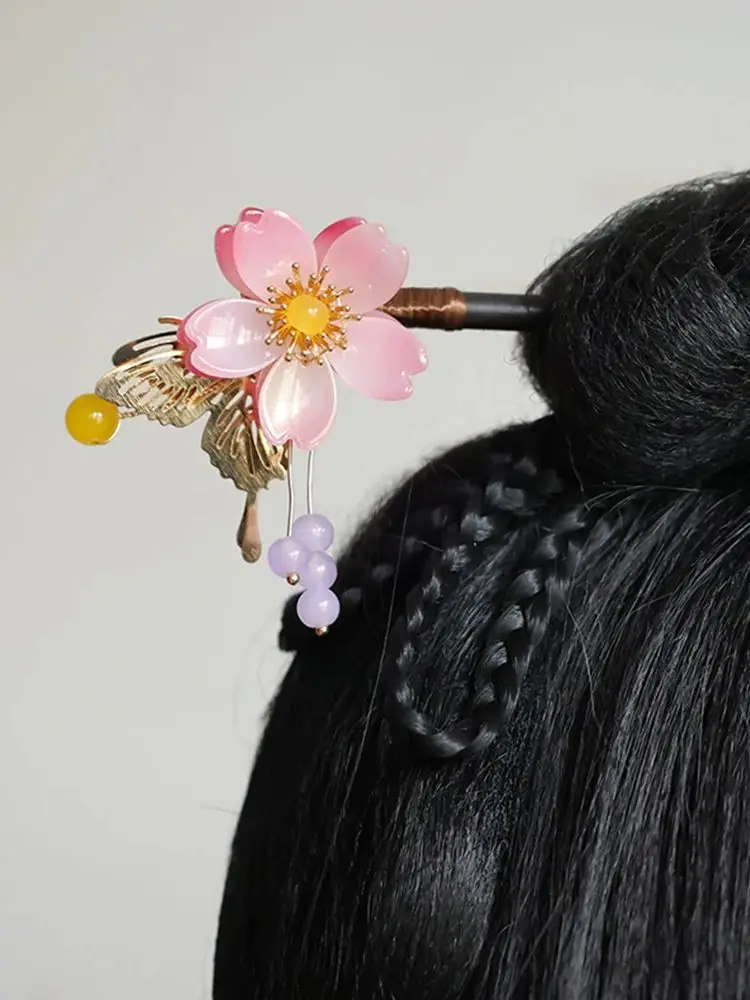 Épingle à cheveux Cosplay Anime Kamisama Hajimemashita Momozono Nanami, couvre-chef fleur, perles pendentif, accessoires pour cheveux, accessoires de fête pour filles