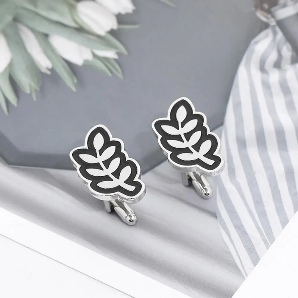 1 Pair Men Cufflinks Drum Shape Fade-Resistant Alloy Cufflinks Casual Formal Wear Banquet Attire Accessories