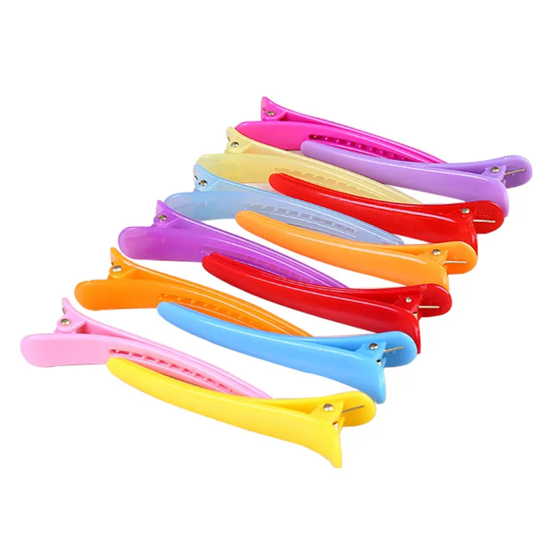10Pcs Multicolor Duckbill Hair Clips Premium Plastic Alligator Barrettes for Styling Pin Curls Holding Rollers Wedding Party