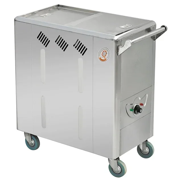 

Hotel stainless steel towel disinfection trolley towel warming trolley service trolley