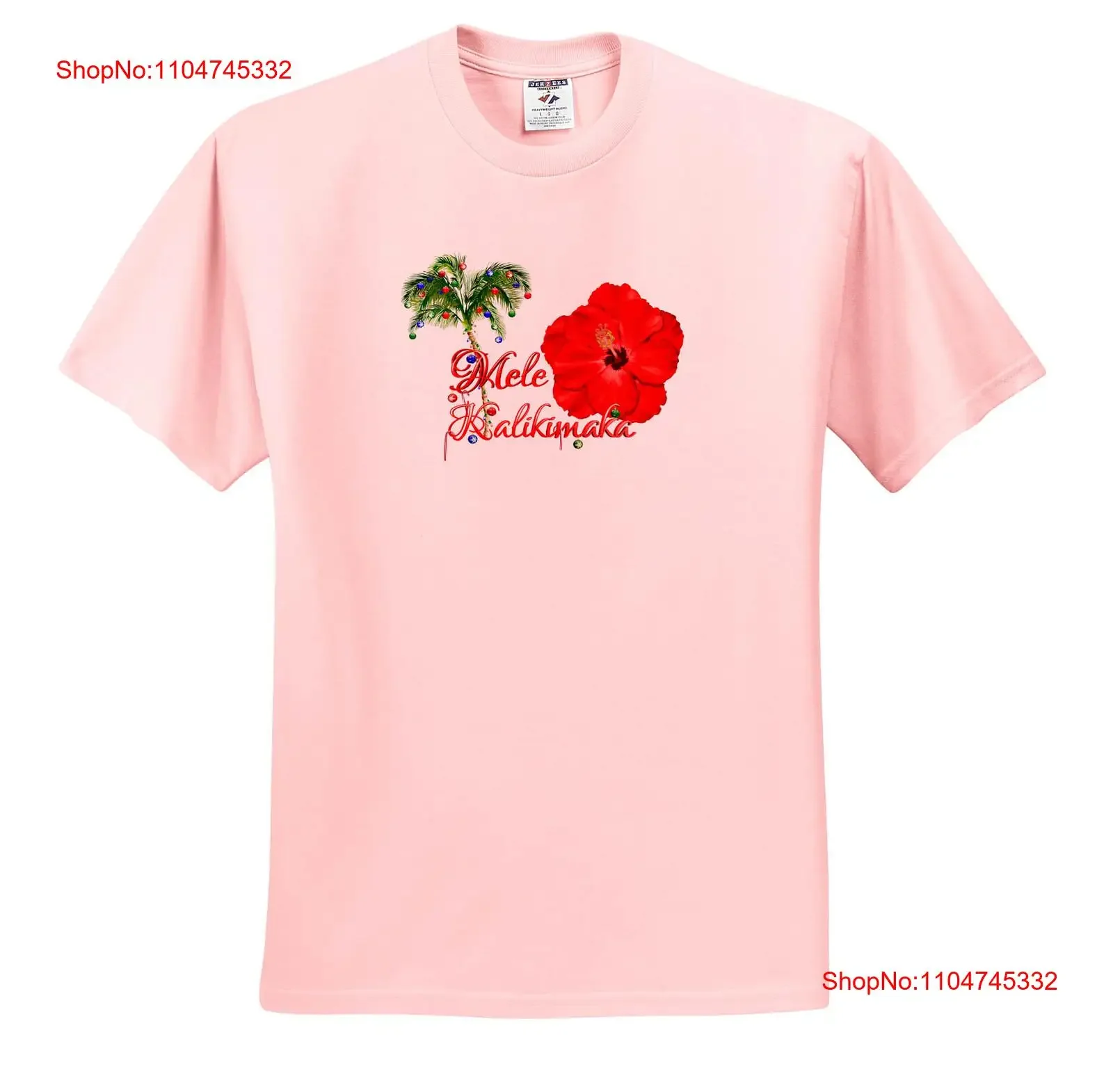 

3dRose Гавайская футболка Mele Kalikimaka с Рождеством, винтажный стираный топ унисекс для повседневной носки, уличная одежда, растягивающаяся