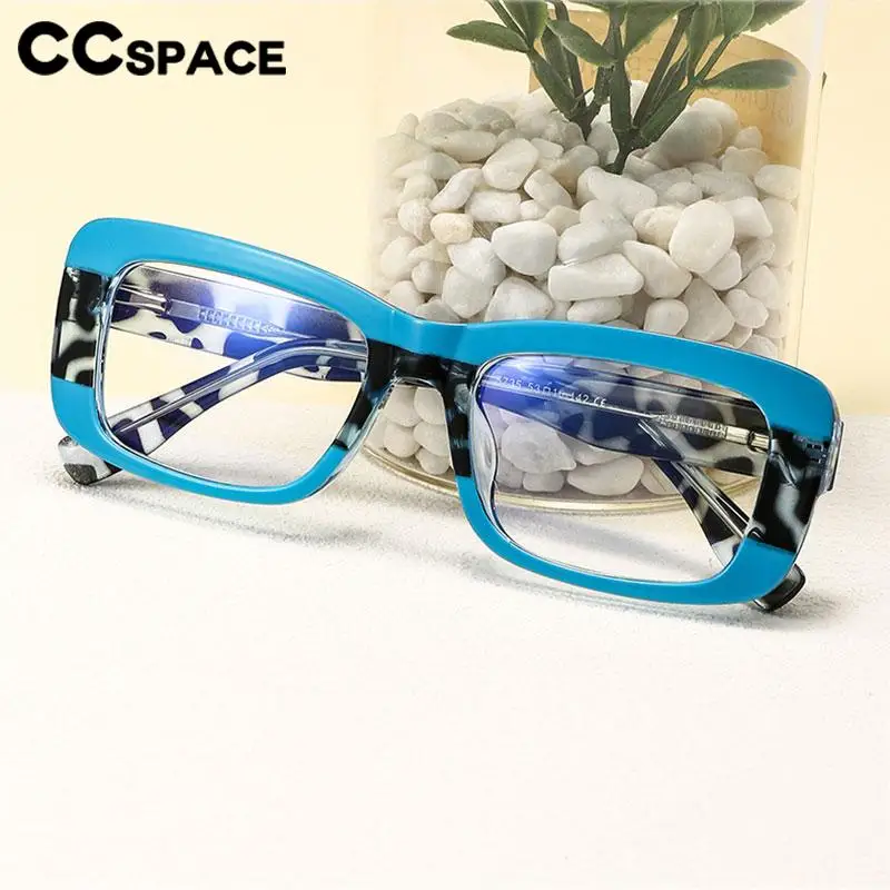 R57615 Square Retro Anti Blue Light Glasses Frame Casual Spring Hinge Optical Presbyopia Eyeglasses Customizable Prescription