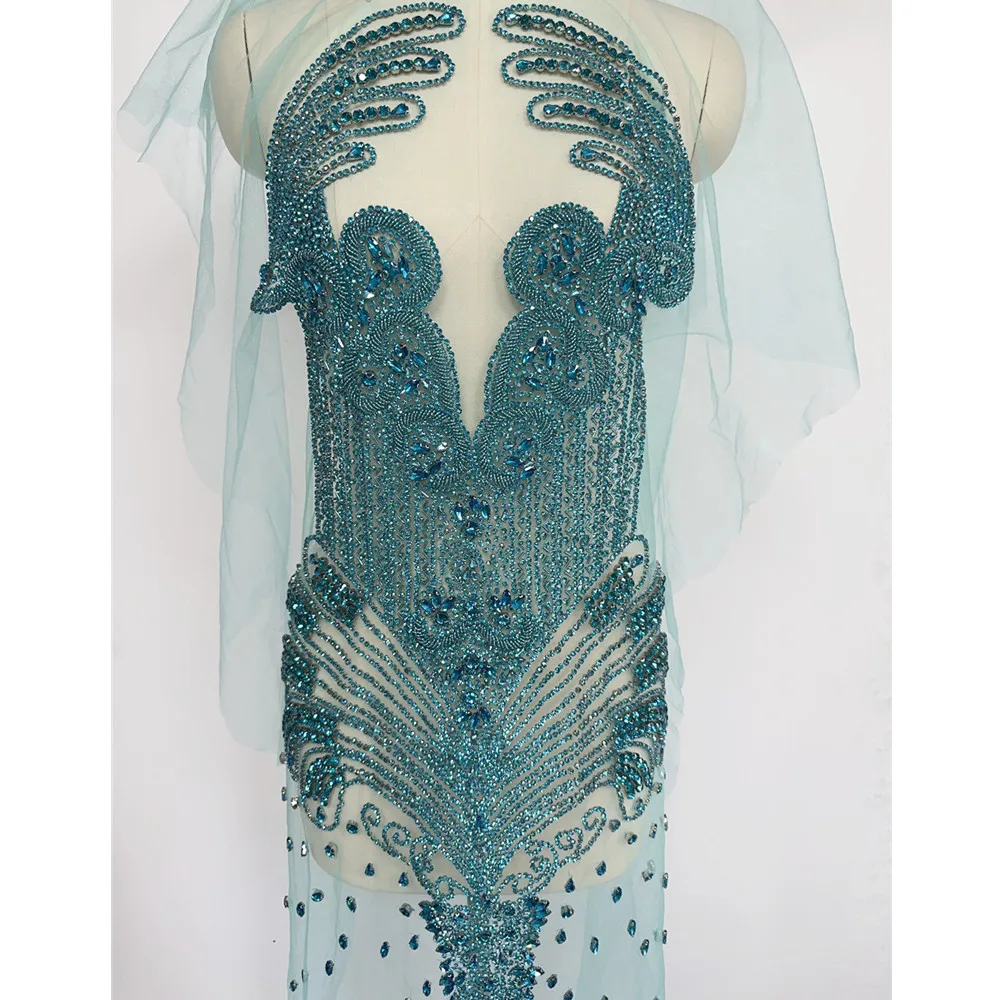 

Лидер продаж, блестящие украшенные аппликациями ручной работы со стразами для свадебного платья