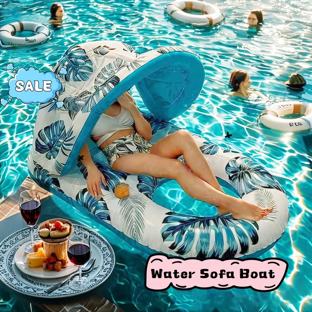 2025New PVC Inflatable Floating Row Foldable Air Mattresses Swimming Pool Summer Party Beach Water Float Bed Lounger Chair
