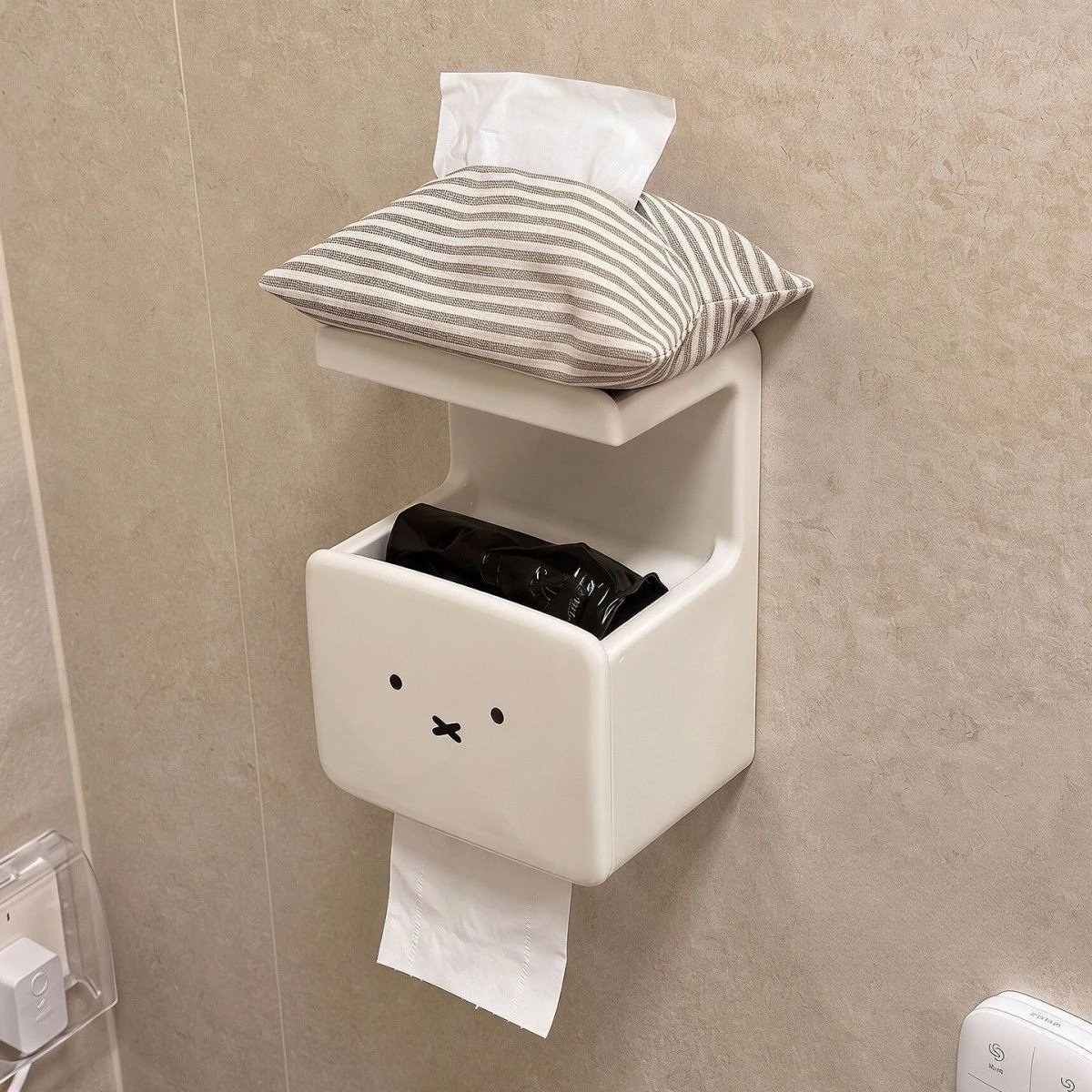 กล่องใส่กระดาษชำระติดผนังลายมิ - Home Edit Bathroom Storage บทวิจารณ์และราคา