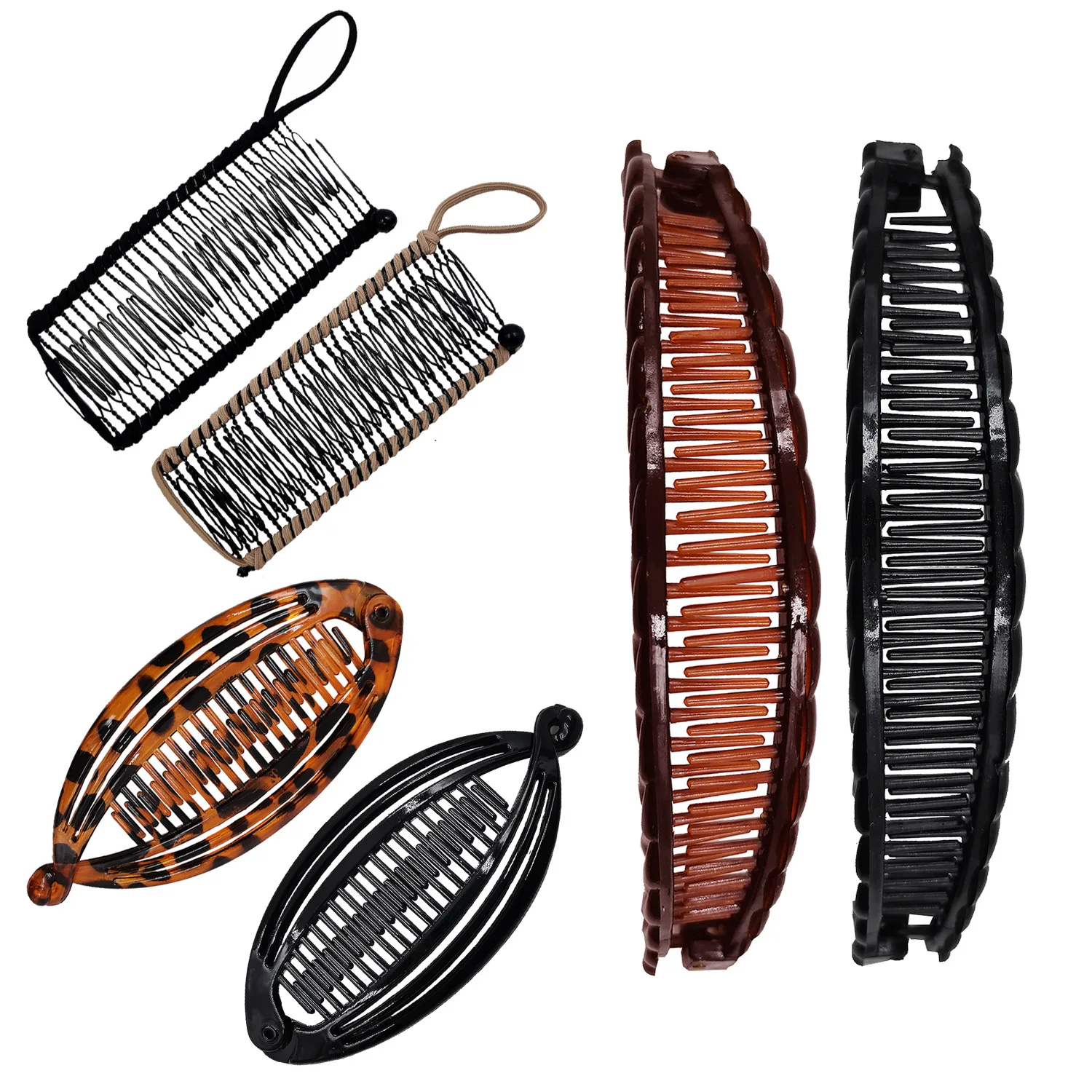 Hair Clips Vintage Combs Tool for Thick Curly Hair Accessories Fishtail Hair Clip Banana Clip Set for Women Girls