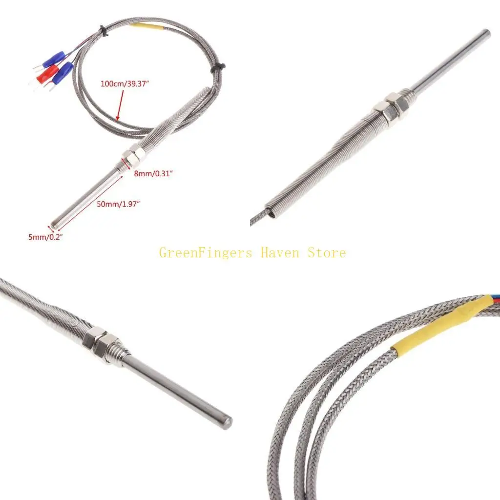 F68D 1 Meter Pt100 Thermocouple Probe 5mmx50mm for 11 Xs X 8 7 2/Mini for Galaxy for LG and More