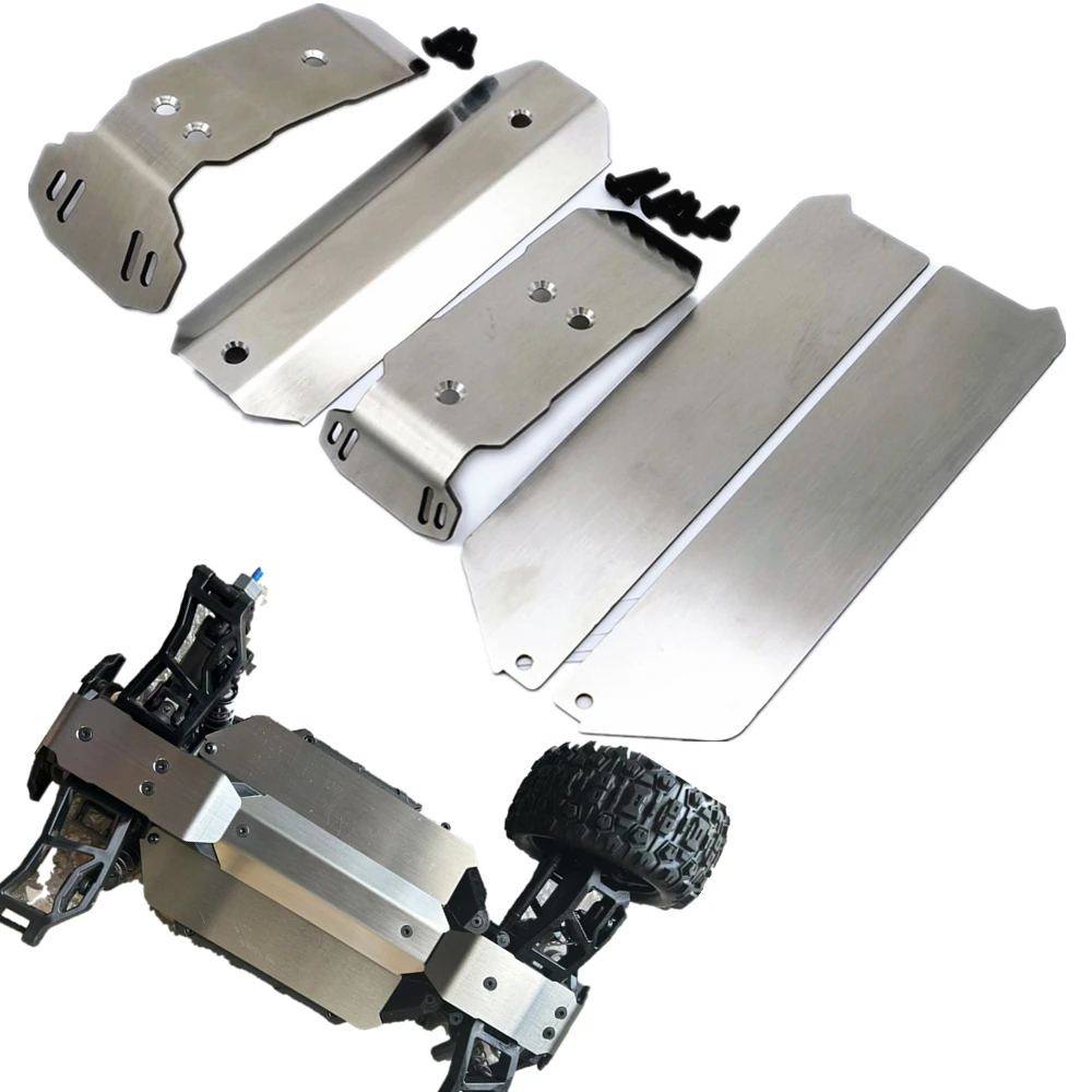 

for Traxxas Mini Maxx Stainless Steel Chassis Armor Front and Rear Skide Plate Center Protector