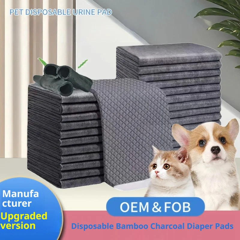 Charcoal Pet Training Pads, Super Absorbent Leak-Proof Disposable Dog & Cat Pee Pads