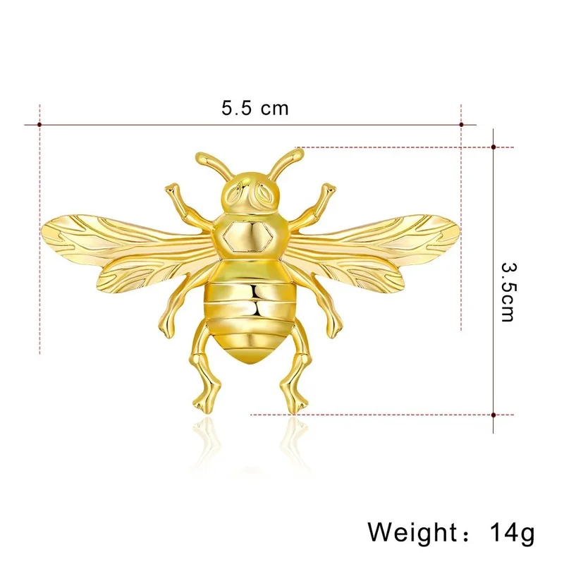 Gold Color  Brass Bee Brooch Charms High Quality Brooch Jewelry Findings Accessories Wholesale