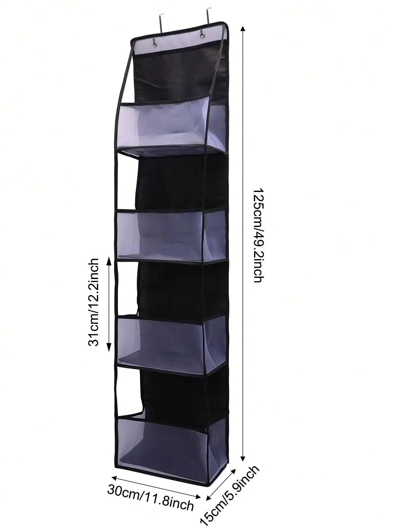 1 قطعة 4 طبقة فوق الباب منظم معلق ، منظم تخزين معلق على الحائط لمستحضرات التجميل ، حامل شبكي ذو سعة كبيرة مع شفاف #4