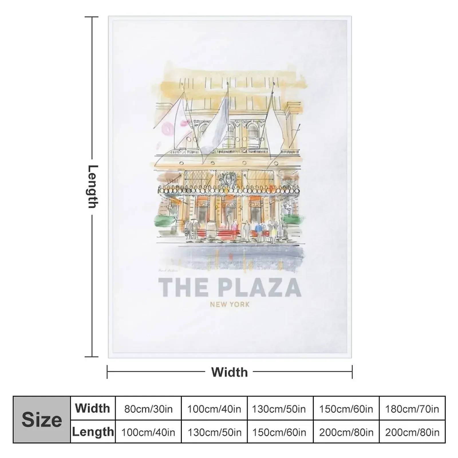 The Plaza Hotel New York Throw Blanket couch cozy soft plush fuzzy picnic outdoor blanket
