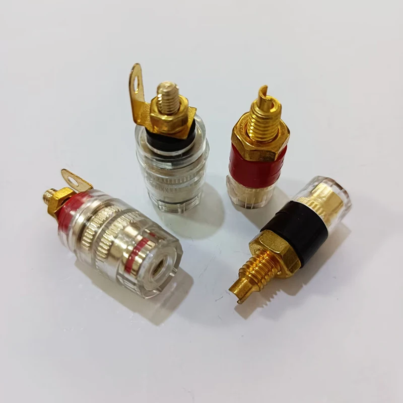 High end Brass Crystal Binding Post 4mm Banana Plug Socket for Amplifier and Speaker Terminal Connector