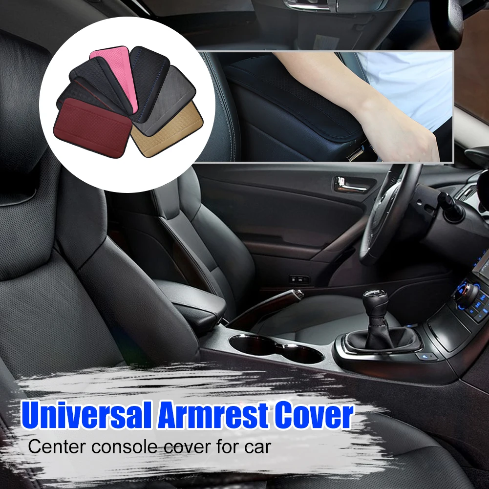 PU Leather Car Armrest Mat Center Console Protection Cushion Auto Armrests Storage Box Cover Pad Car Interior Accessories - Image 6