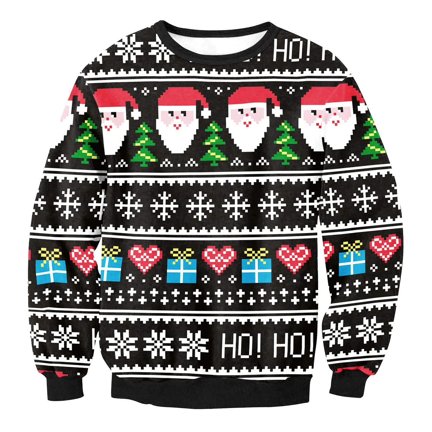 Sudadera de árbol de Navidad Unisex, Sudadera con capucha de Papá Noel, jersey de manga larga divertido y feo, disfraz de regalo de cumpleaños y Navidad para niños y adultos