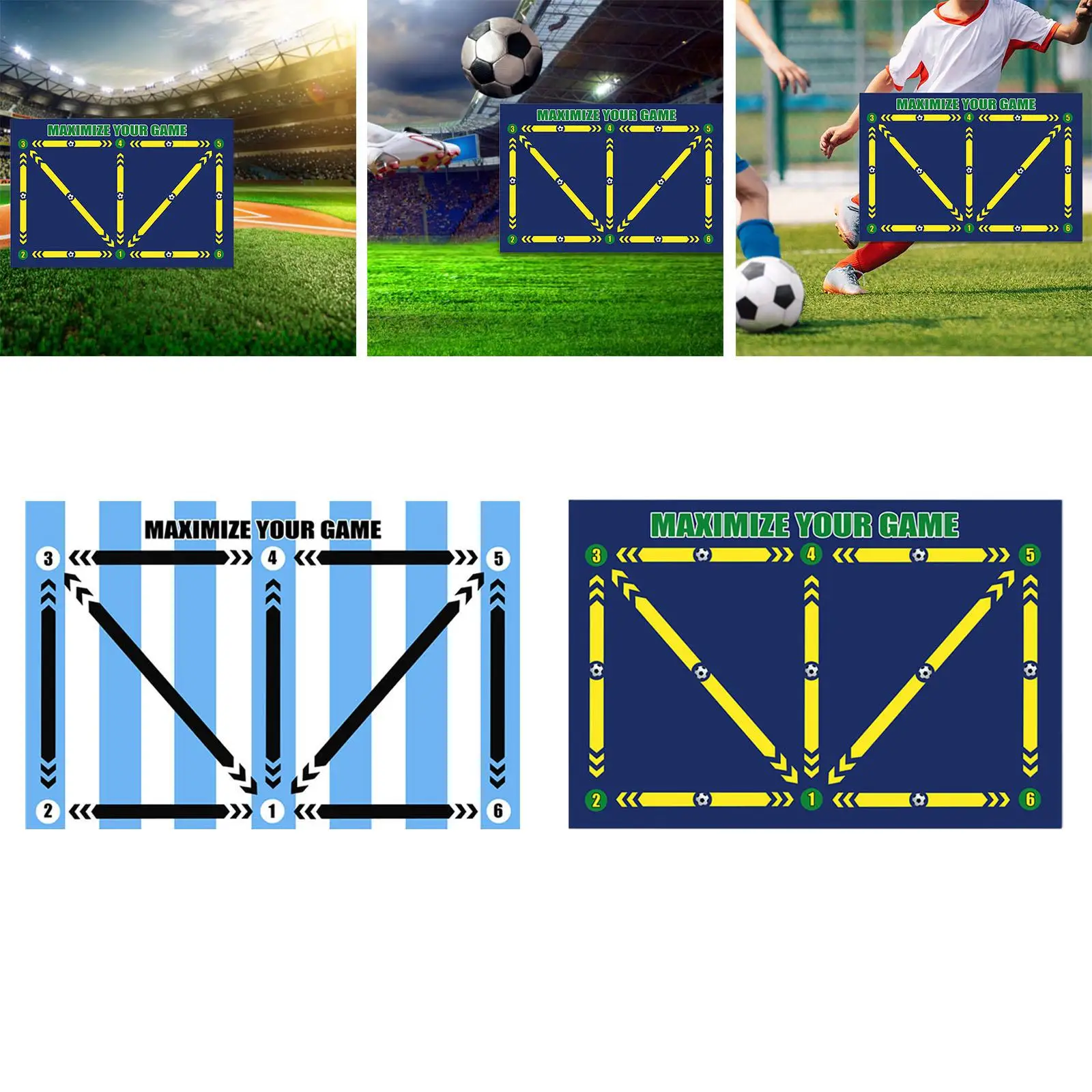 Football Footstep Training Mat 60x90cm Training Pace Ball Control Player Equipment Soccer Accessories Small Soccer Training Mat