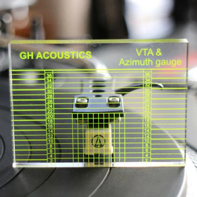 Professional for LP Vinyl Tonearm VTA Cartridge Azimuth Alignment Ruler Headshell Alignment Block Quality Acrylic Materi