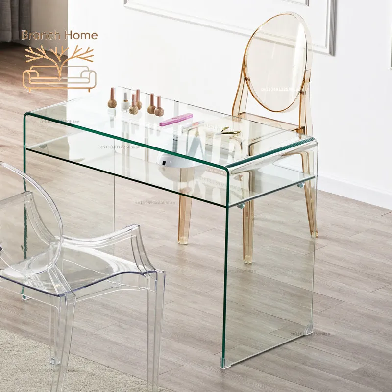 Hefangke Internet celebrity Japanese manicure table and chair set Single table Small double table Nail salon Glass