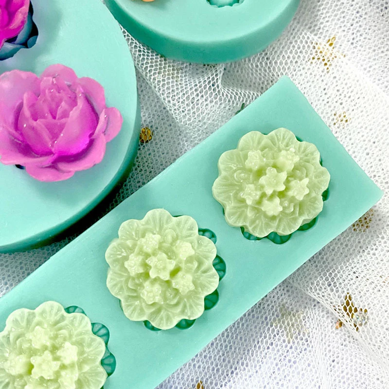 3D Rose Flowers Chocolate Wedding Cake Decorating Tools Baking Fondant Silicone Mold Create Poured Sugar