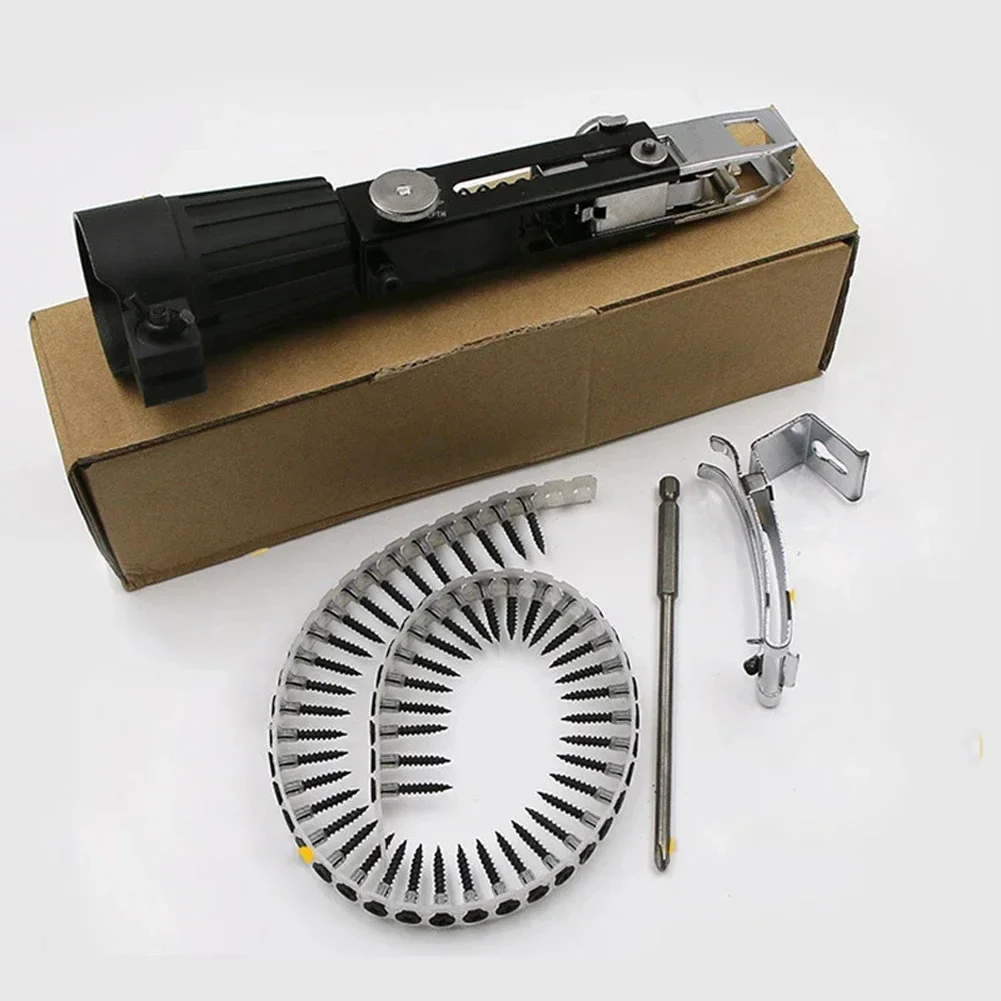 Automatic Screw Chain Nail Gun Adapter Screw Gun Adjustable Screw Length Suitable For Electric Drill Woodworking Tools