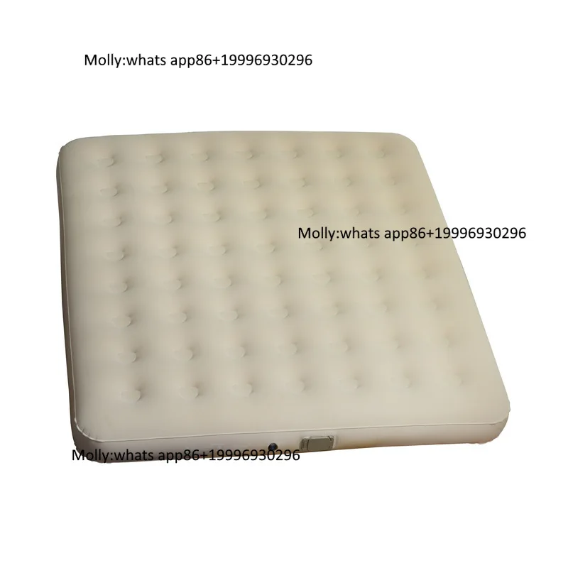 PVC Inflatable Bed Modern Design High Bed Thickened Flocking Automatic Inflatable Mattress Household Double Airbed Mattress