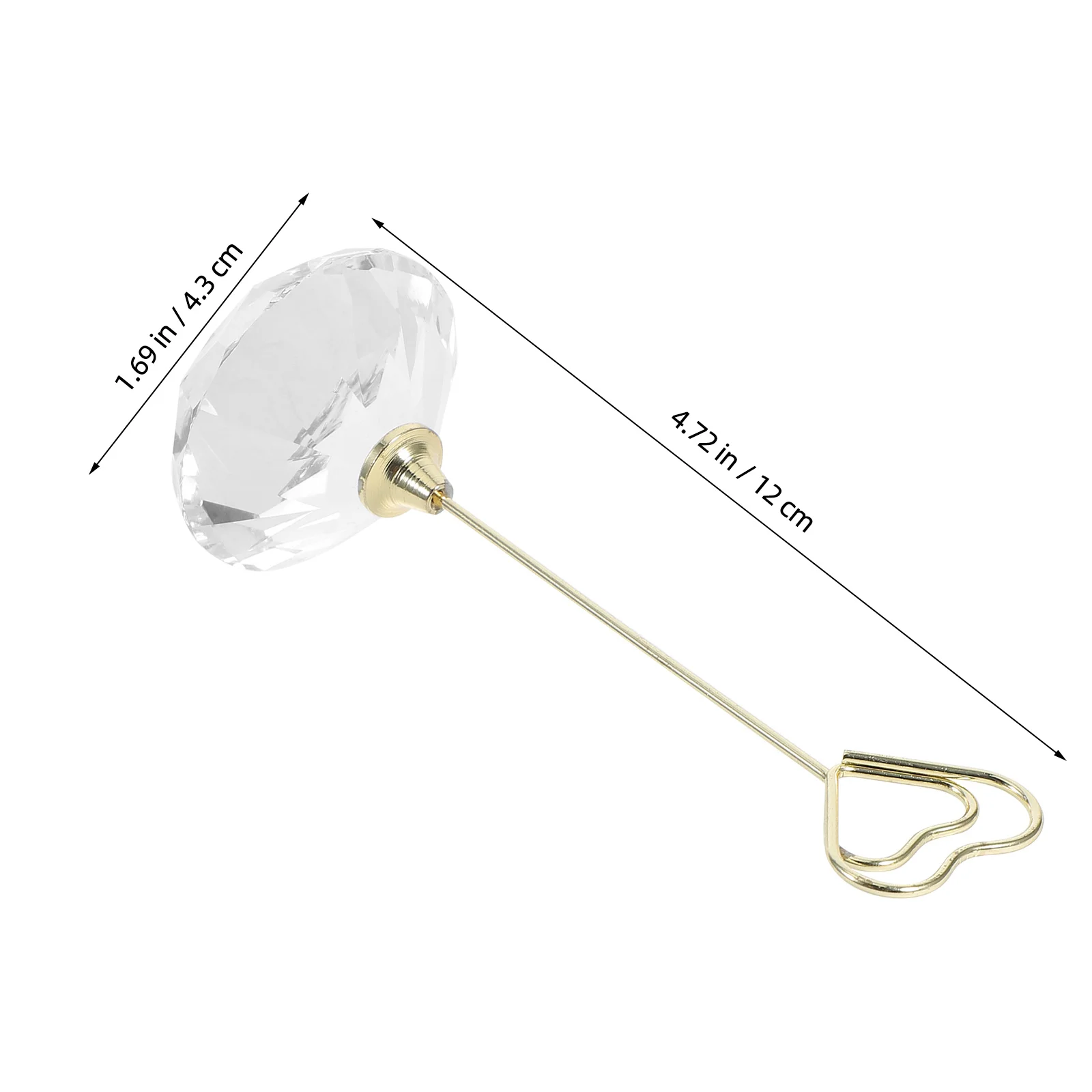 Crystal Photo Clip Decorative Table Number Stand Heart Note Holder Cute Memo Clamp for Wedding Office Desk Decor