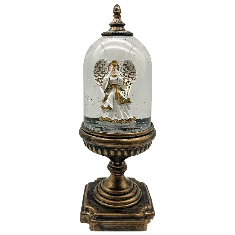 Desktop candlestick wind light water polo with music built-in LED light water polo light Christmas gift music box