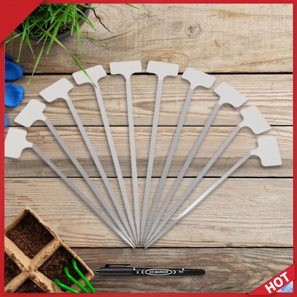 

10 шт. металлических этикеток для растений, устойчивых к погодным условиям, многоразовые садовые маркеры из нержавеющей стали