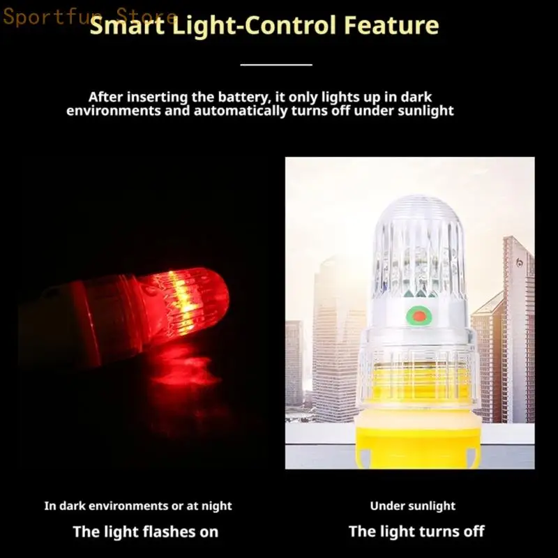 Marine Lamp for Night Fishing, LED Marker Light with Clear Lens Housing and Light-Responsive Control Mode X7JD