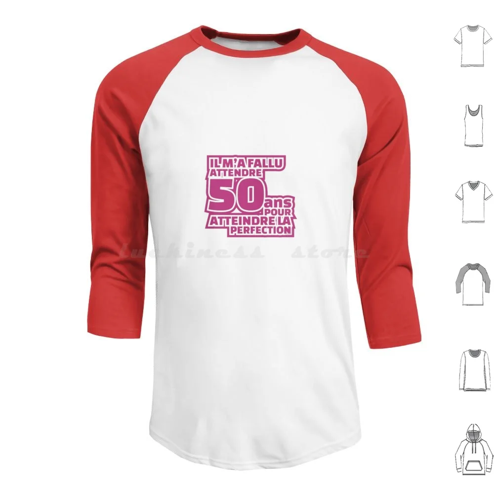 50 Years T-Shirt ( It Took Me 50 Years To Reach Perfection ) Hoodies Long Sleeve 50 Years 50Th Birthday Birthday Humor