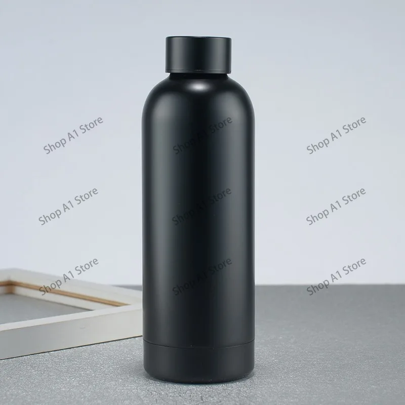 304 Stainless Steel Double‑Wall Vacuum Insulated Water Bottle, 500ML Narrow Mouth Travel Thermos Cup for Outdoor Sports