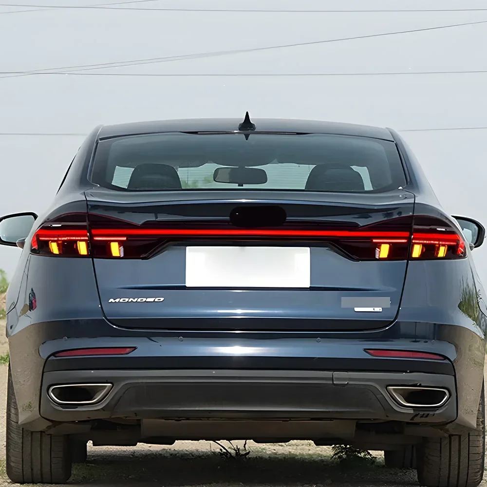 Car Taillights Assembly For Ford Mondeo 2017-2021 LED Auto Back Lamps Upgrade Dynamic Flashing Through Taillights Accessories