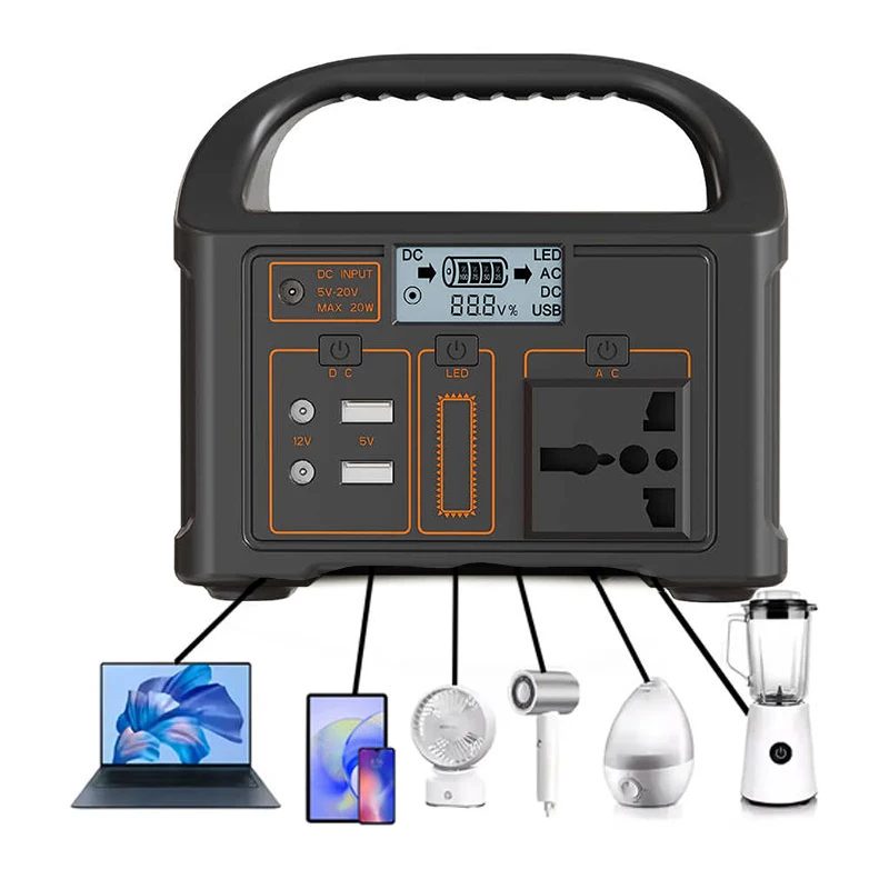 

Outdoor Backup Power Supply Rechargeable Mini Silent Solar Electric Generator Camping Lifepo4 Portable Power Station for Home