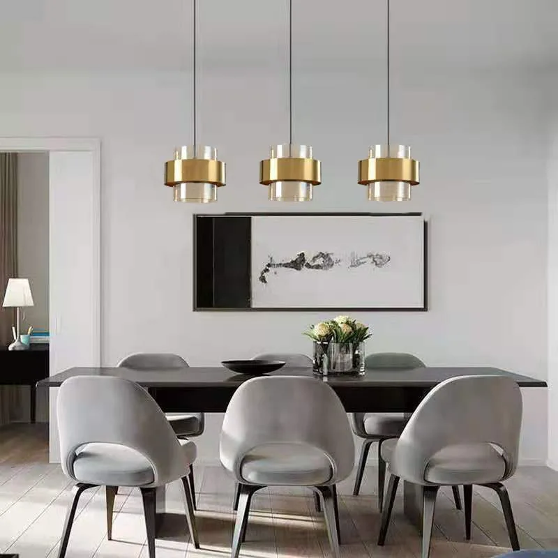 

Smoky Amber Glass Art Light fixture Nordic Kitchen Island Pendant lights Restaurant Bar Bedroom Bedside Suspension Hanging Lamp