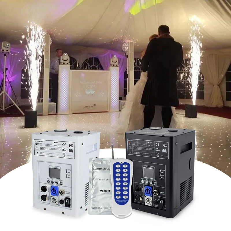 Stage Effect New 600W 700W Mini DMX Wireless Remote Control Pyro Fireworks Cold Spark Machine