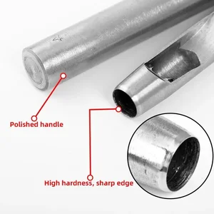 Lederbohrwerkzeuge, 6 Teile, hohler Stahl, Runde, Stanzen, langlebig, runde Uhrenarmbänder, Gürtel, Papier 6 Hauptverkaufsabdeckung von Multilaser - №5