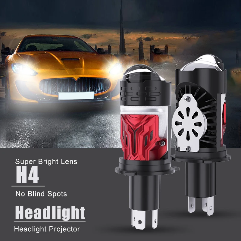 New H4 Lens Led Hea…
