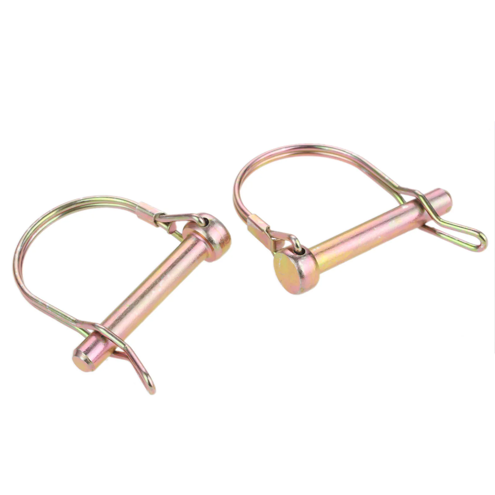 DRELD 2pcs M8*50mm Quick Lock Trailer Truck Coupler Safety Pin Bicycle Stroller Cargo Boat Hitch Hook Clip D shape Buckle Pin