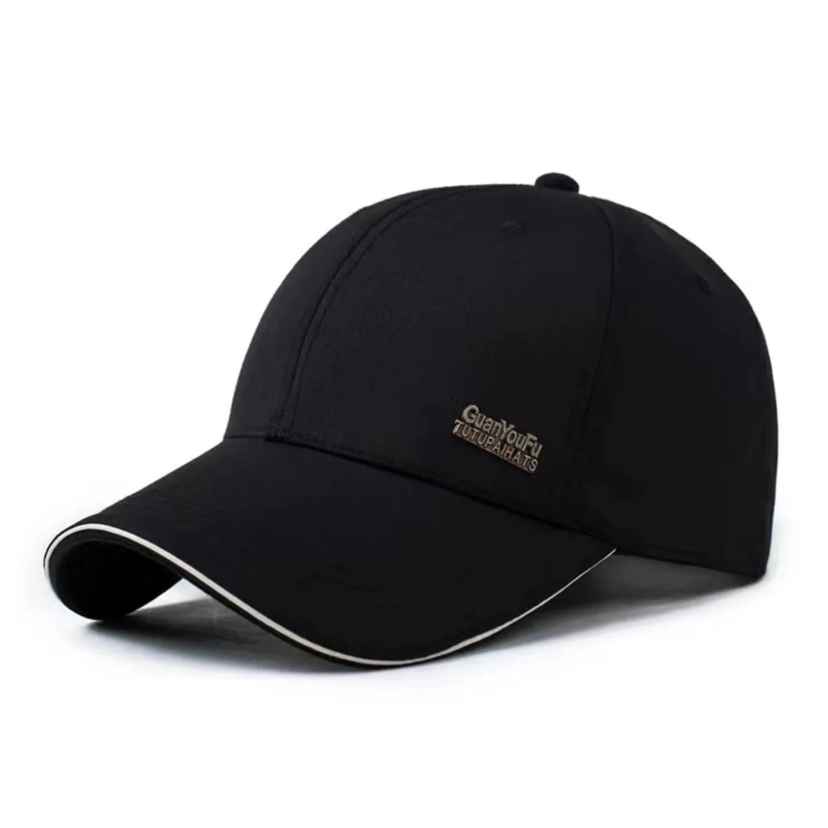 Unisex GuanYouFu Baseballkappen mit Schriftzug, Frühling und Herbst, für den Außenbereich, verstellbare Freizeithüte, Sonnenschutzhut – Detail 2