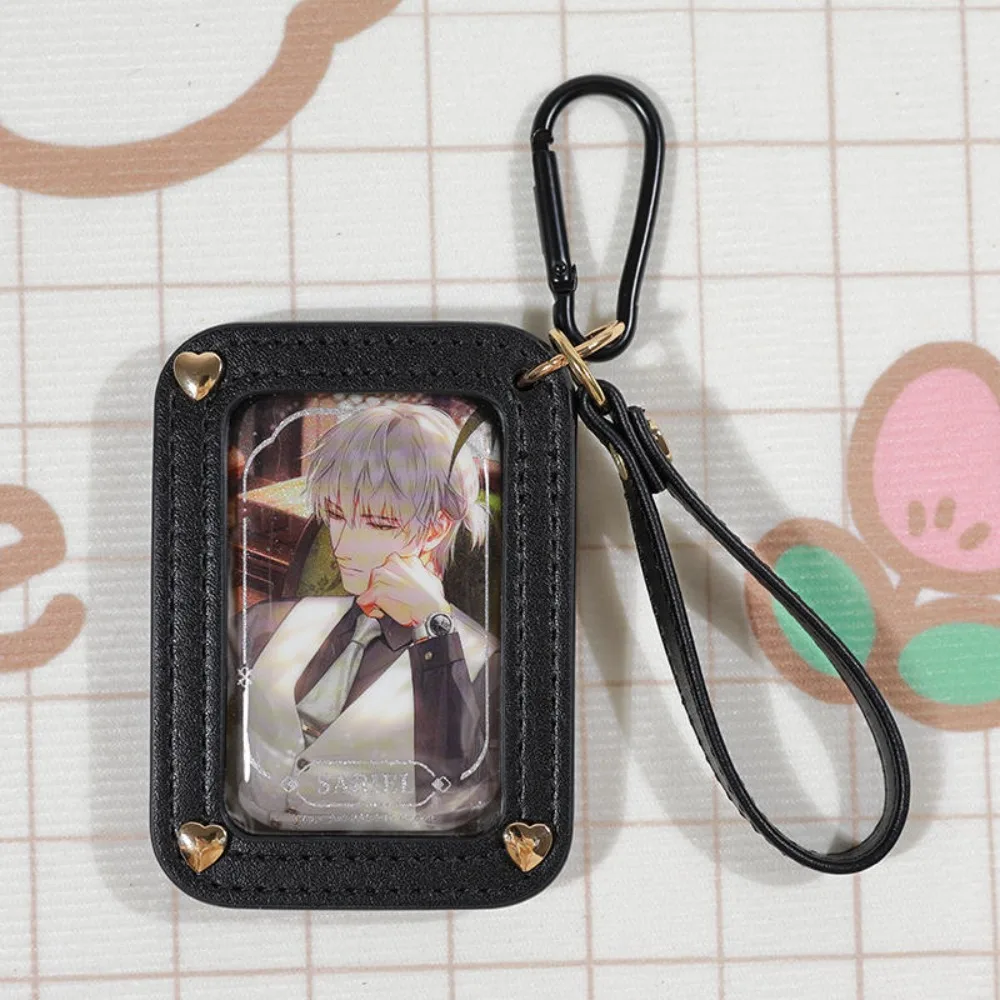 

Transparent Badge Ita Bag Anime Badge Holder Card Holder Keychain Card Holder Pins Display Base Square Laser Leather