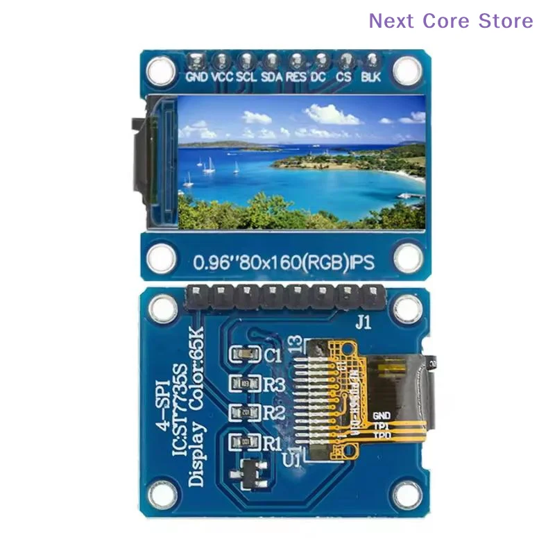 [NC]0.96 Inch IPS LCD TFT Display Module 160x80 HD 65K SPI Interface ST7735S 3.3V For Raspberry Pi DIY Project[NC]