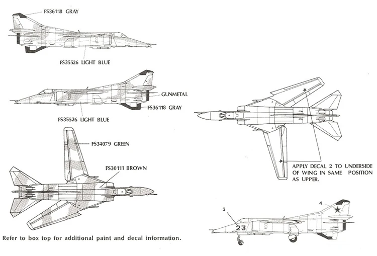 Academy Assembly model kit 12455 MiG-27 Flogger D 1/72