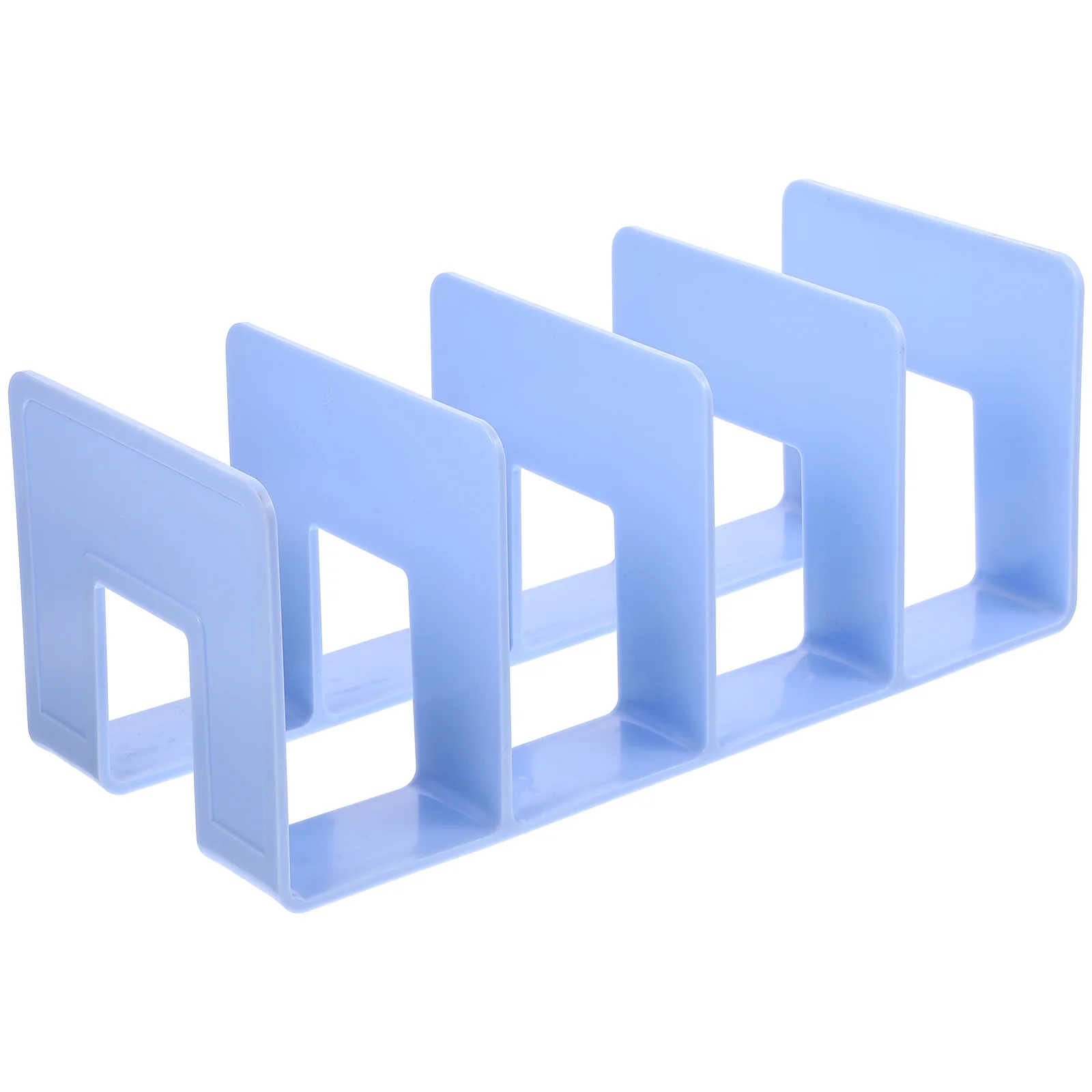 Book Stand 4 Bookends Desktop File Organizer Office Storage Rack Bracket Classified Blue Multifunction Student
