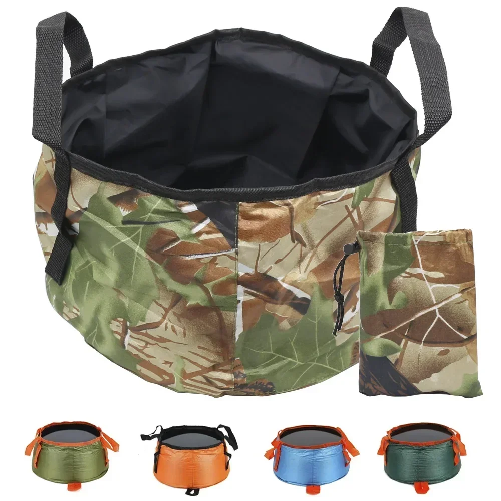 

Portable Bucket Waterproof Water Bags Fishing Folding Bucket Water Container Storage Carrier Bag Outdoor Wash Basin for Camping