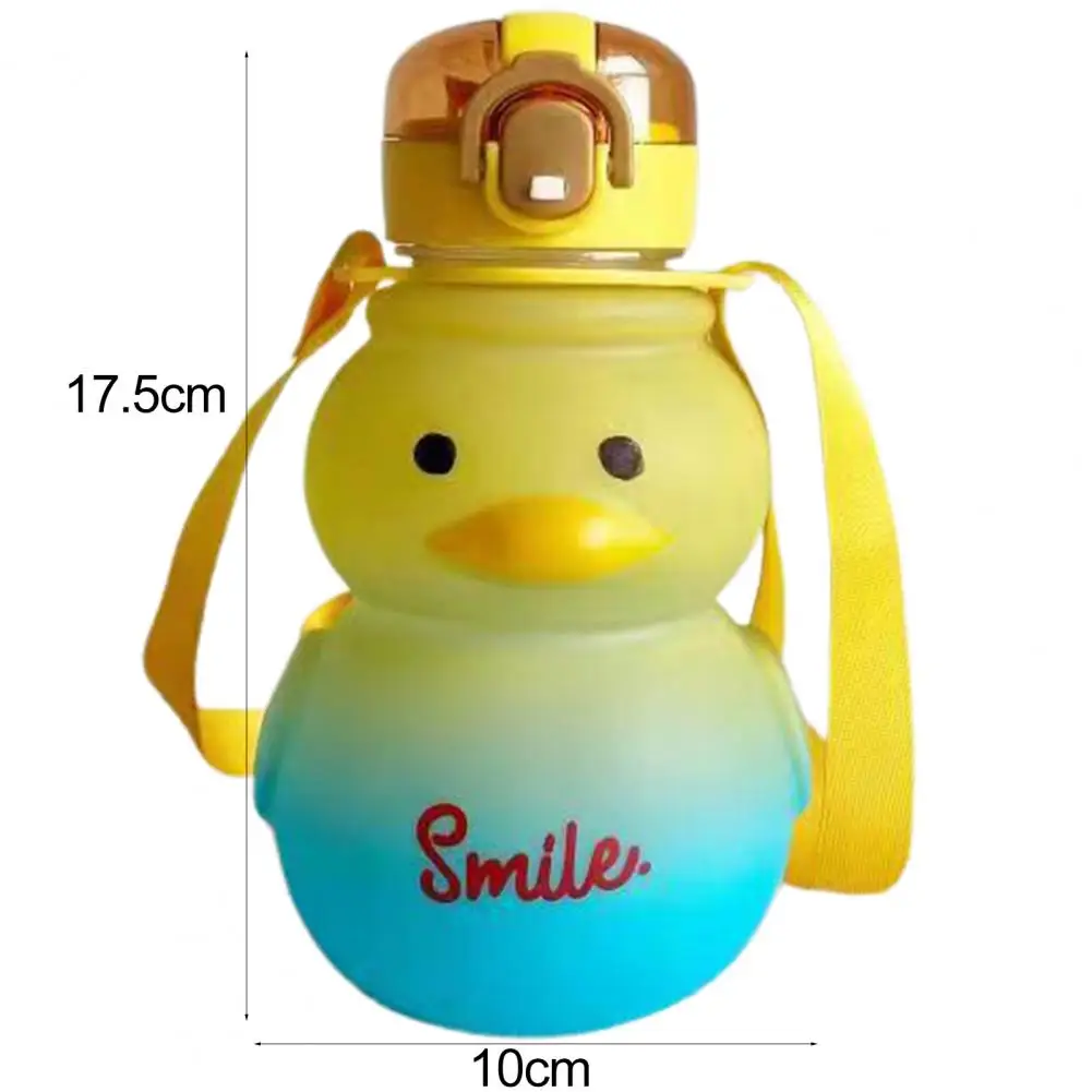 Duck Water Bottle Adorable Quickly Open Drinking Bottle Duck Shape Big Belly Water Cup Button Duck Water Bottle for Trip