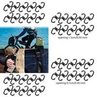 10x Swivel S Hooks 360 Degree Rotating Lightweight Lobster Claw Clasps for Hiking Backpacking Outdoor Keychain Accessories