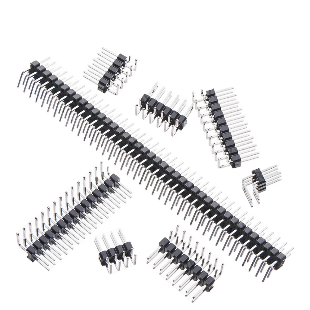 10PCS 2.54mm  Double Row 90 Degree Curved Needle Pin Header Connector IC Electronic components 2X3/4/5/6/8 90 Degree 2.54mm 10